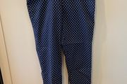 Savida  navy and white polka dot straight leg trousers size 10