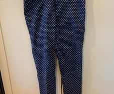 Savida  navy and white polka dot straight leg trousers size 10