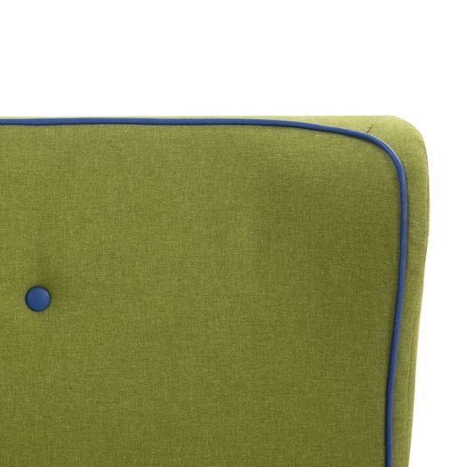 Bed Frame Green Fabric 135x190 cm