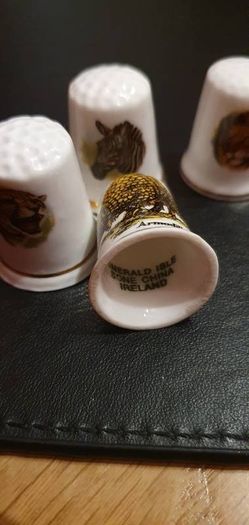 Collection of Assorted Bone China  Animal Themed Thimbles