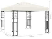 Gazebo 3x3 m Cream Fabric
