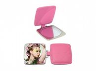 main image for ad Personalized Square Hand Mirror With Leather Case