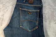 Armani JO6 Jeans Mens Selvedge Jeans W33 L32 Indigo Denim Slim