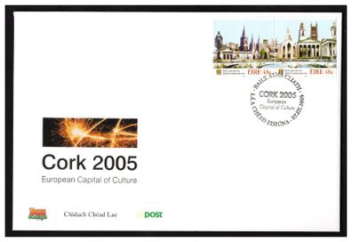 2005 Ireland European Capital of Culture 2005 Cork City Commemorative Stamps An Post First Day Cover (FDC)