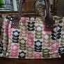 Orla Kiely Pink Green Tan Ivory Floral Stem Oilcloth Crossbody Bag Image 3