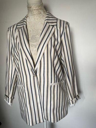 Only Tailoring Ladies striped blazer fully lined size Eur 40 - new