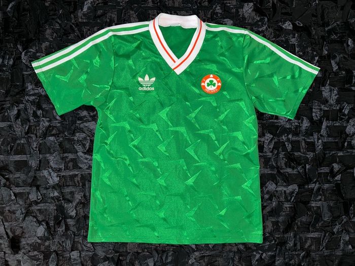 REPUBLIC OF IRELAND adidas home football jersey shirt 1990 - 1992 original NO SPONSOR World Cup Italia 90