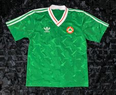 REPUBLIC OF IRELAND adidas home football jersey shirt 1990 - 1992 original NO SPONSOR