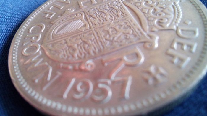 English Half Crown 1957.