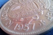 English Half Crown 1957.