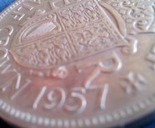 English Half Crown 1957.