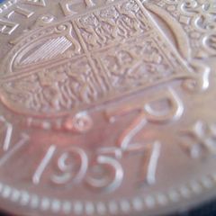 English Half Crown 1957.