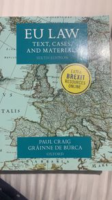 EU Law Text, Cases, and Materials