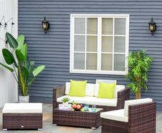 5PC Rattan Furniture Set Garden Outdoor (FREE SHIPPING)