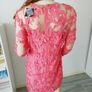 Embroidered lace salmon dress Image 2
