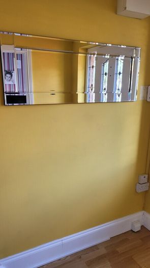 Glass tick wall mirror excellent condition