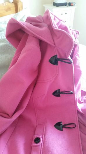 Pink Winter Jacket with Hood - Size 12