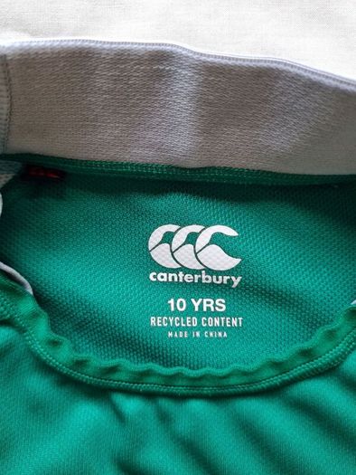 2016-17 Canterbury ireland rugby shirt Size 10 years Pit to pit 15" green in like new condition