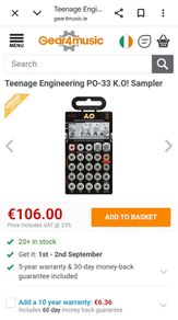 Brand New Po Ko33 Micro Sampler/sequencer/Speaker/Audio I/O
