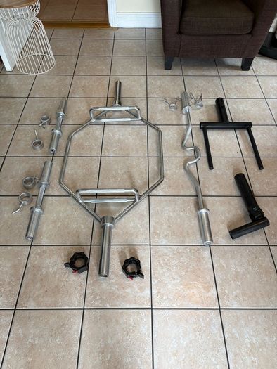 Olympic Bar Collection, Landmine And Viking Press Olympic Bar Attachmentd