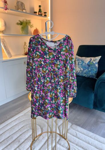Lefties Girls Floral Faux-Wrap Dress Age 4-5 Years /EU 110cm BNWOT