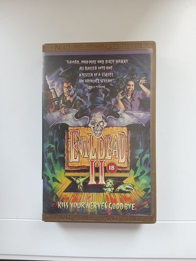 Evil Dead 2 Kiss Your Nerves Goodbye Film On Large Box Rental Version (Not Ex Rental)
