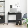 Desk Black 90x45x76 cm Engineered Wood Image 4