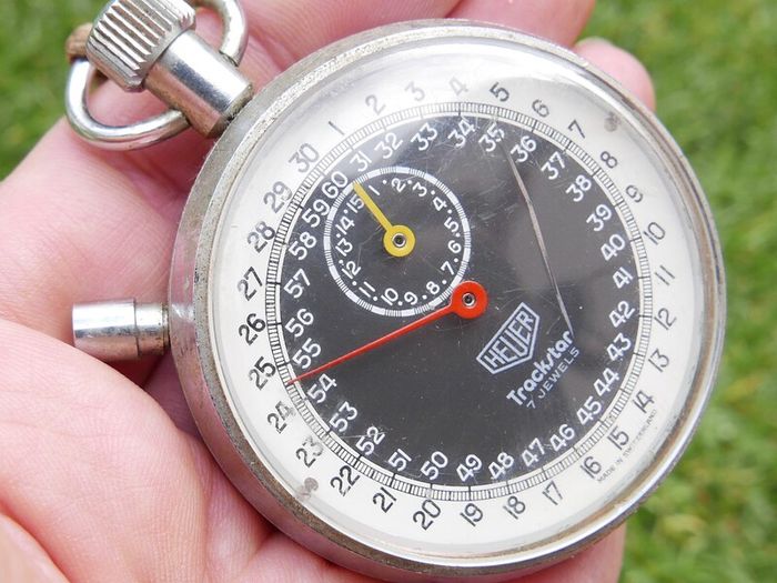 Vintage Heuer Trackstar Timer Stopwatch-works well