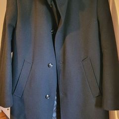 Bugatti Mens Wool Coat Black Size 50