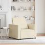 Single Sofa Bed Reclining Cream 90 x 165 x 87 cm Fabric Image 3
