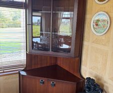 Beautiful Mid-Century Style Vintage Corner Display Cabinet / China Hutch