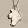 Handmade Ireland shape fine silver pendant on 18inch sterling silver necklace Image 3