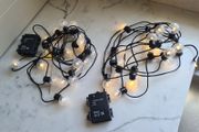 Battery Operated 20 LED Warm White String Lights with Timer X 2 Sets