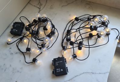 20 LED Warm White String Lights with Timer X 2 Sets