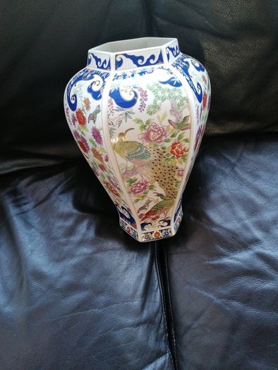 Antique Six Panel Vase