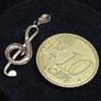 Vintage 9ct Gold Treble Clef Music Note Pendant 0.62g Image 2