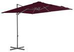 Cantilever Umbrella with Steel Pole Bordeaux Red 250x250 cm