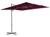 Cantilever Umbrella with Steel Pole Bordeaux Red 250x250 cm