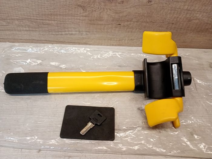 BLOKAUTO Steering Claw, Steering Wheel Lock for Cars, Mobile Homes, Trucks, Universal,Yellow