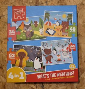 Corner Piece Whats The Weather 4 in 1 Jigsaw Puzzle Boxset
