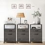 Filing cabinet with 2 drawers, mobile office cabinet with wheels, mobile pedestal, open compartment, hanging files, stable steel frame, industrial design, anthracite gray-black Image 5