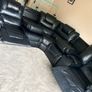 L-Shaped Black Leather Reclining Sofa Image 2