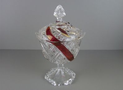 Glass bonbon dish with lid 23 cm