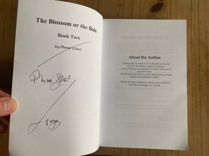 Pheme Glass SIGNED The Blossom or The Bole 2 Book