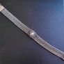 Vintage Sterling Silver wheat link chain bracelet with floral centrepiece & S hook clasp Image 3