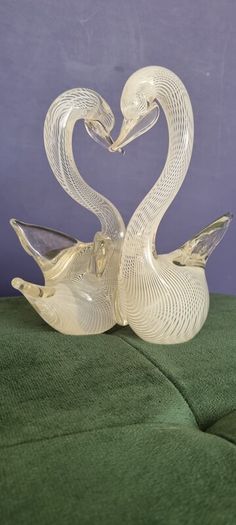 tall signed Franco Moretti venetian swans