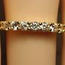 Gold Plated Sterling Silver 7 Stone Moissanite Band Ring Image 9