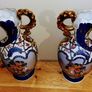 Pair of Antique porcelain vases late 19th century Image 3