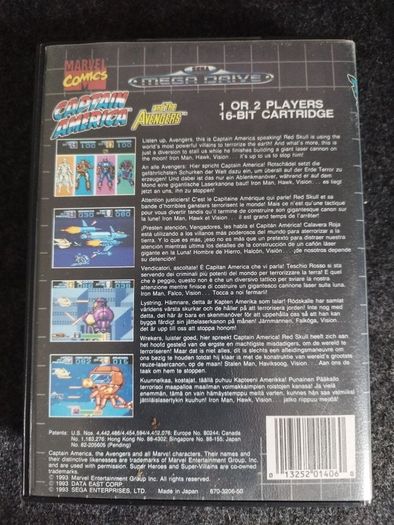 Captain America and the Avengers. Sega Megadrive
