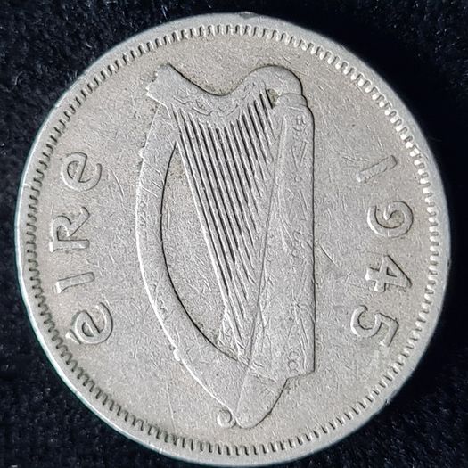 Ireland 6d Six Pence 1945 coin